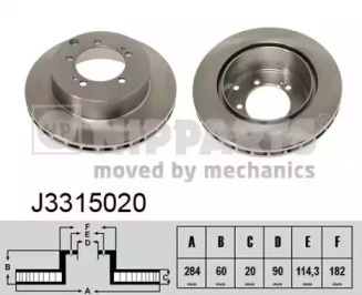 Тормозной диск NIPPARTS J3315020