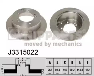 Тормозной диск NIPPARTS J3315022