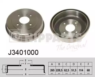 Тормозный барабан NIPPARTS J3401000