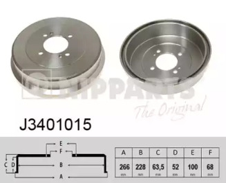 Тормозный барабан NIPPARTS J3401015