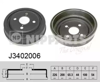 Тормозный барабан NIPPARTS J3402006