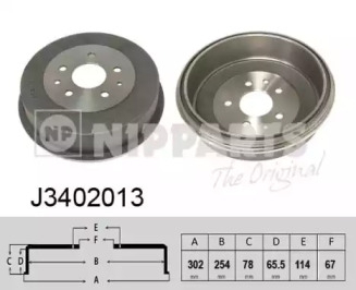 Тормозный барабан NIPPARTS J3402013