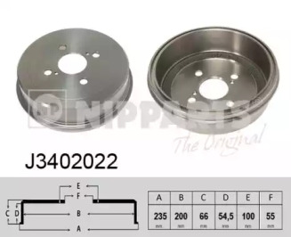 Тормозный барабан NIPPARTS J3402022