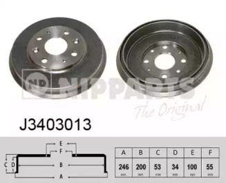 Тормозный барабан NIPPARTS J3403013