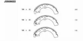 Комлект тормозных накладок NIPPARTS J3508022