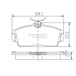 Комплект тормозных колодок NIPPARTS J3601068