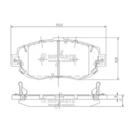 Комплект тормозных колодок NIPPARTS J3602072