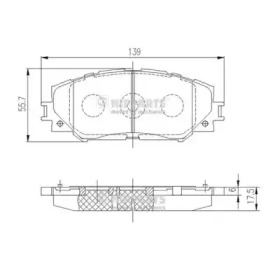 Комплект тормозных колодок NIPPARTS J3602120