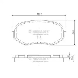 Комплект тормозных колодок NIPPARTS J3603030