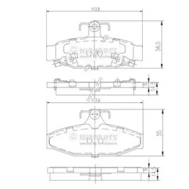 Комплект тормозных колодок NIPPARTS J3610400