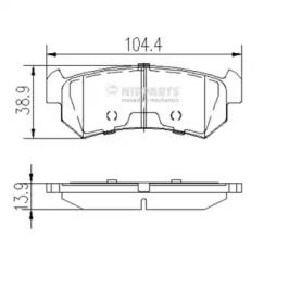 Комплект тормозных колодок NIPPARTS J3610903