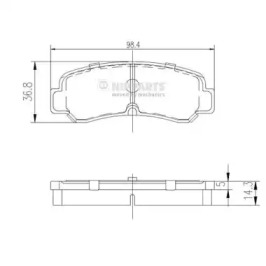 Комплект тормозных колодок NIPPARTS J3612007