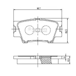 Комплект тормозных колодок NIPPARTS J3612035