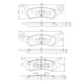 Комплект тормозных колодок NIPPARTS J3613000