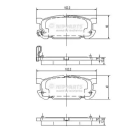 Комплект тормозных колодок NIPPARTS J3613020