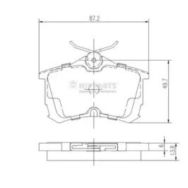 Комплект тормозных колодок NIPPARTS J3614015