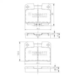 Комплект тормозных колодок NIPPARTS J3615006