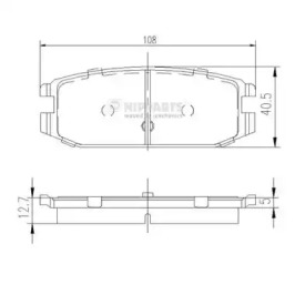 Комплект тормозных колодок NIPPARTS J3615009