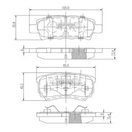 Комплект тормозных колодок NIPPARTS J3615014