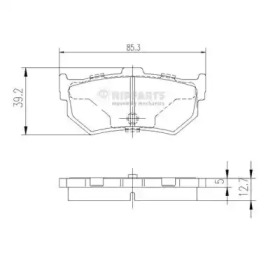 Комплект тормозных колодок NIPPARTS J3618000