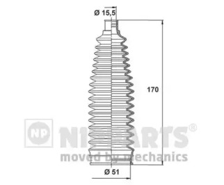 Комплект пыльника NIPPARTS N2843024