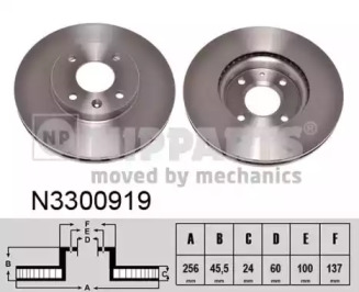 Тормозной диск NIPPARTS N3300919