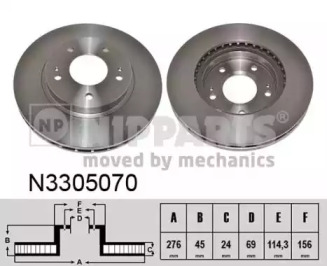 Тормозной диск NIPPARTS N3305070