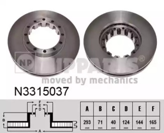 Тормозной диск NIPPARTS N3315037