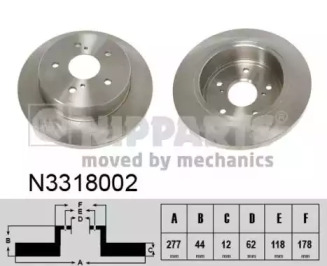 Тормозной диск NIPPARTS N3318002