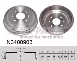 Тормозный барабан NIPPARTS N3400903