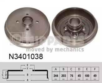 Тормозный барабан NIPPARTS N3401038