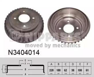 Тормозный барабан NIPPARTS N3404014