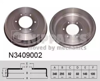 Тормозный барабан NIPPARTS N3409002