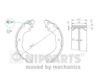 Комлект тормозных накладок NIPPARTS N3501058