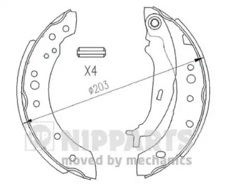 Комлект тормозных накладок NIPPARTS N3505043