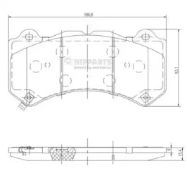 Комплект тормозных колодок NIPPARTS N3601103