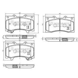 Комплект тормозных колодок NIPPARTS N3601109