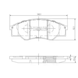 Комплект тормозных колодок NIPPARTS N3602137