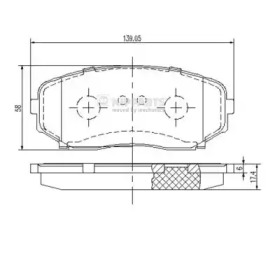 Комплект тормозных колодок NIPPARTS N3603070