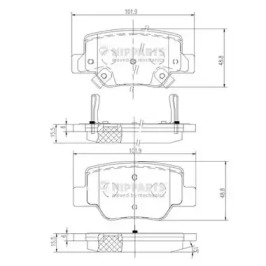 Комплект тормозных колодок NIPPARTS N3612040