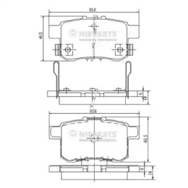 Комплект тормозных колодок NIPPARTS N3614020