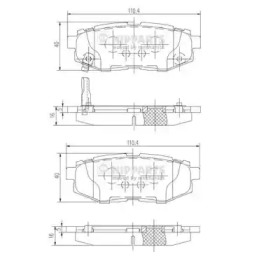 Комплект тормозных колодок NIPPARTS N3617006