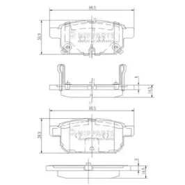 Комплект тормозных колодок NIPPARTS N3618002