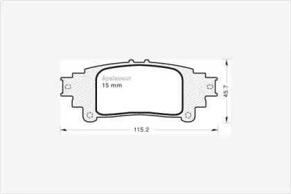 Комплект тормозных колодок MGA 1115