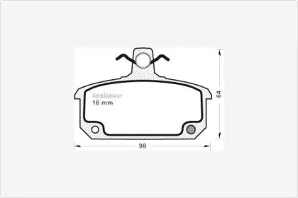 Комплект тормозных колодок MGA 122