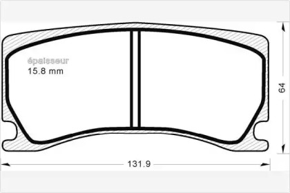 Комплект тормозных колодок MGA 1221