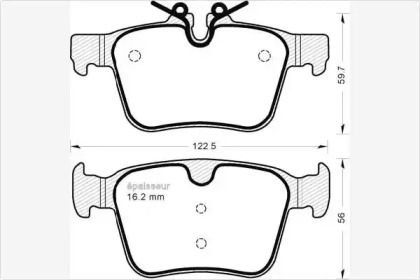 Комплект тормозных колодок MGA 1223