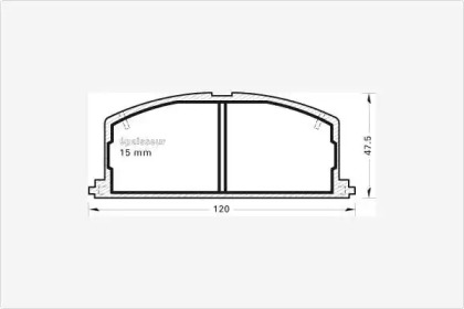 Комплект тормозных колодок MGA 239