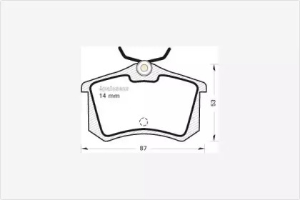 Комплект тормозных колодок MGA 327