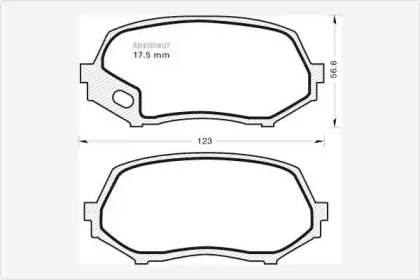 Комплект тормозных колодок MGA 929